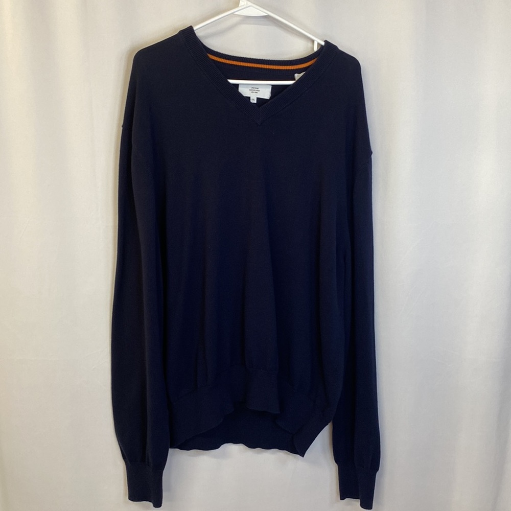 Jack Spade New York mens preppy vneck sweater blue cotton sz XXL - Picture 1 of 7